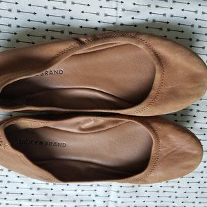 Lucky Brand Cognac Flats